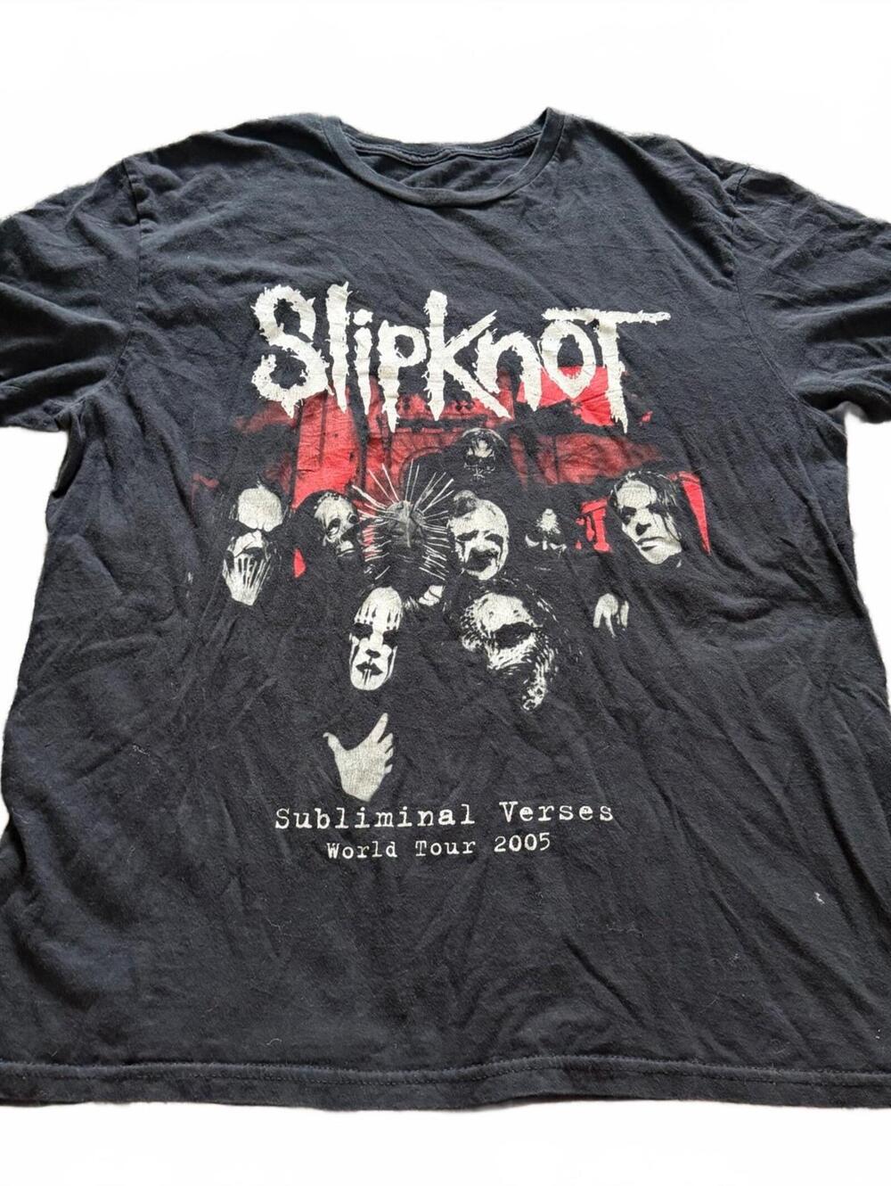 Slipknot Subliminal Verses World Tour 2005 Black Band T-Shirt